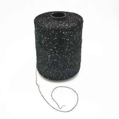 Black shiny high-end fancy yarn